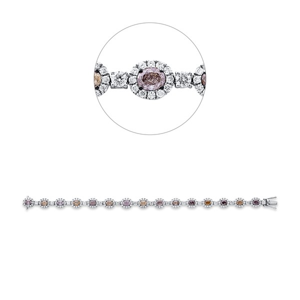 Armband aus 750 Weißgold 210 Brillanten 7.73ct