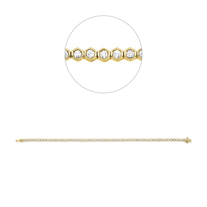 Armband aus 750 Gelbgold 71 Brillanten 1.5ct