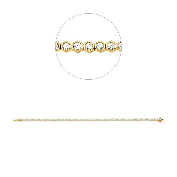 Armband aus 750 Gelbgold 71 Brillanten 1.5ct