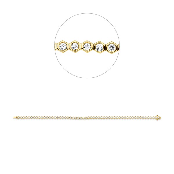 Armband aus 750 Gelbgold 55 Brillanten 1.75ct