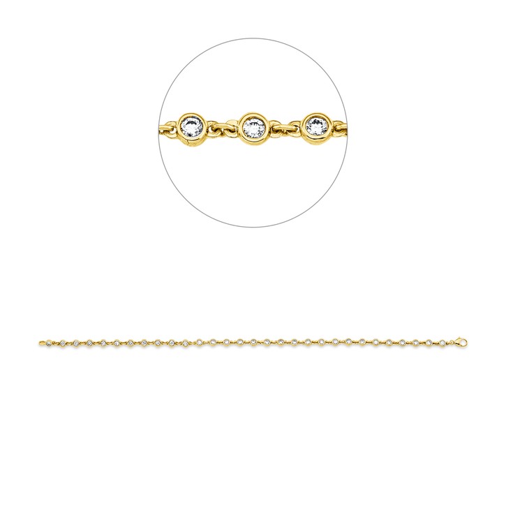 Armband aus 750 Gelbgold 30 Brillanten 1ct