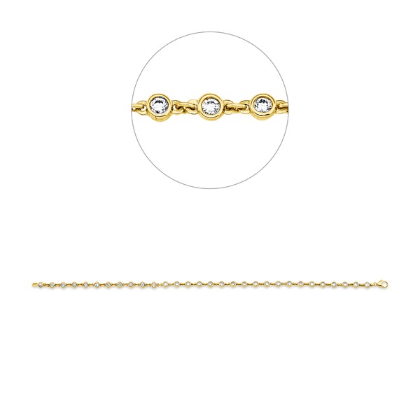 Armband aus 750 Gelbgold 30 Brillanten 1ct