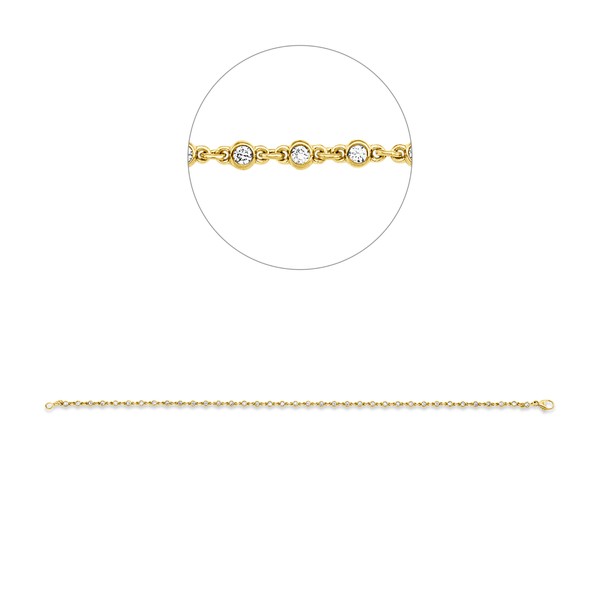 Armband aus 750 Gelbgold 38 Brillanten 0.5ct