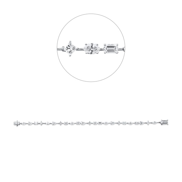 Armband aus 750 Weißgold 25 Diamanten 4.55ct