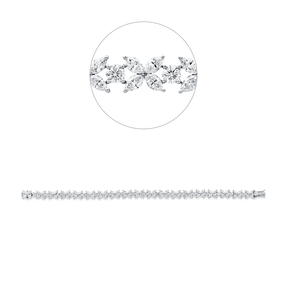 Armband aus 750 Gold Weißgold 95 Diamanten 7,04ct L:17,8cm