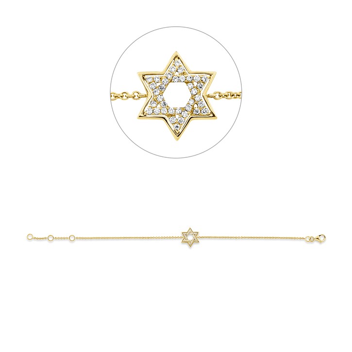 Armband aus 750 Gelbgold 36 Brillanten 0.12ct