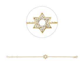 Armband aus 750 Gold Gelbgold 36 Brillanten 0,12ct TW-SI B:12,8mm L:17,8cm