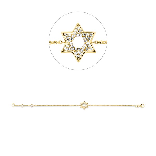 Armband aus 750 Gelbgold 36 Brillanten 0.12ct