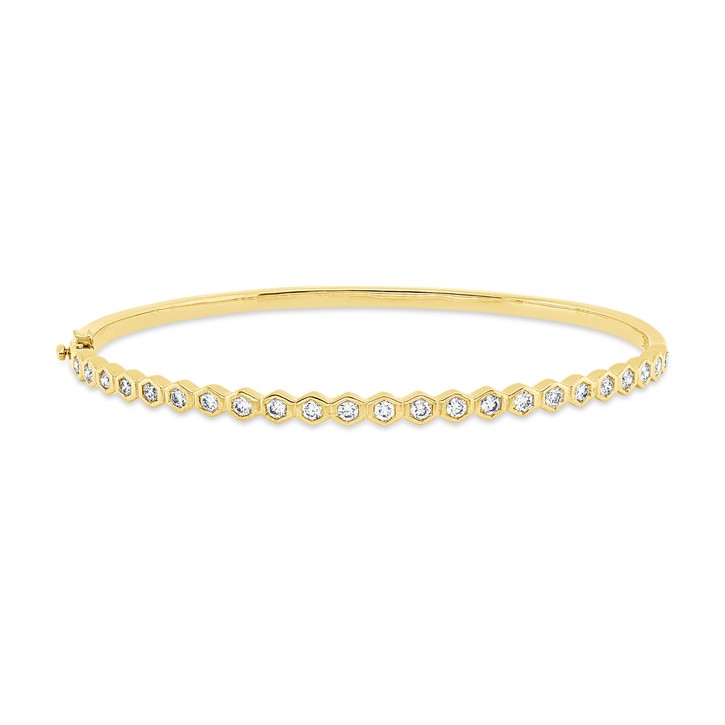 Armreif aus 750 Gelbgold 23 Brillanten 0.75ct