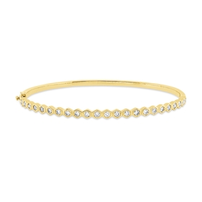 Armreif aus 750 Gold Gelbgold 23 Brillanten 0,75ct TW-SI 52x62mm