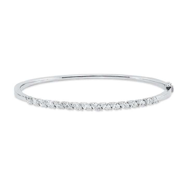 Armreif aus 750 Weißgold 16 Diamanten 1.63ct