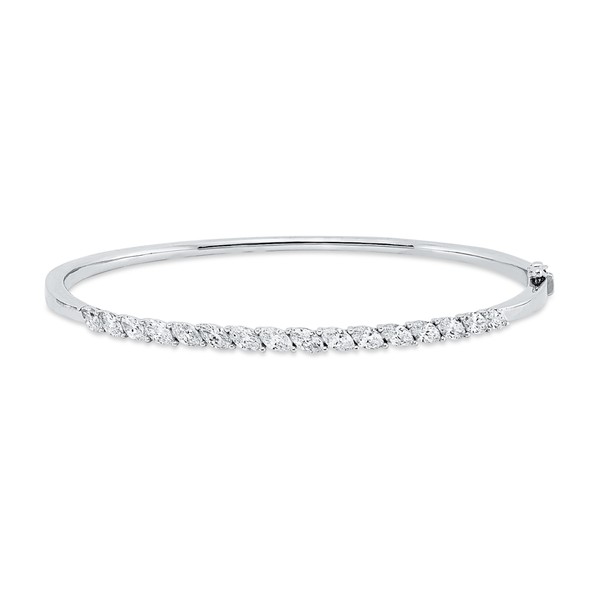 Armreif aus 750 Weißgold 16 Diamanten 1.63ct