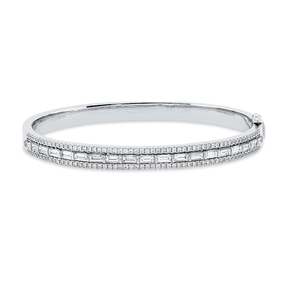 Armreif aus 750 Gold Weißgold 133 Diamanten 1,99ct TW-SI 46x56mm