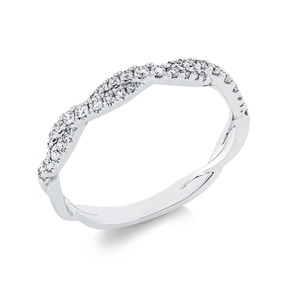 Ring aus 750 Gold Weißgold 40 Diamanten 0,23ct TW-SI B:2,8mm Ring aus 750 Gold Weißgold 40 Diamanten 0,23ct TW-SI B:2,8mm