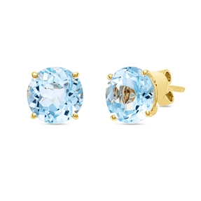 Ohrstecker aus 750 Gold Gelbgold 2 Topase 4,8ct skyblue Ø7,8mm Ohrstecker aus 750 Gold Gelbgold 2 Topase 4,8ct skyblue Ø7,8mm