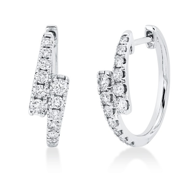 Creolen aus 585 Weißgold 26 Brillanten 0.72ct