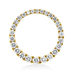 Anhänger Kreis aus 750 Gelbgold 26 Brillanten 0,34ct TW-VSI/SI Ø14,2mm