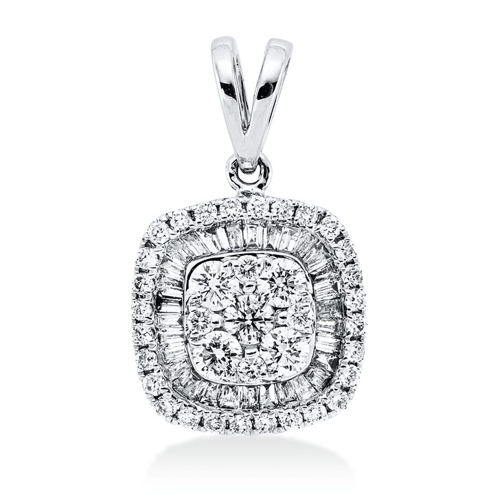Anhänger aus 750 Weißgold 67 Brillanten 0.49ct