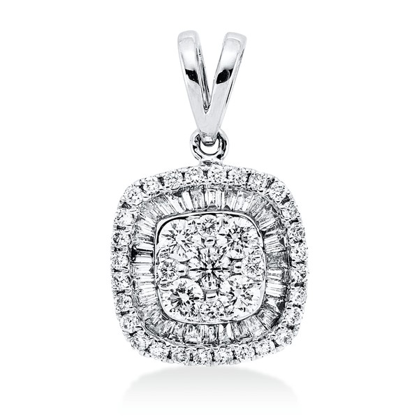 Anhänger aus 750 Weißgold 67 Brillanten 0.49ct