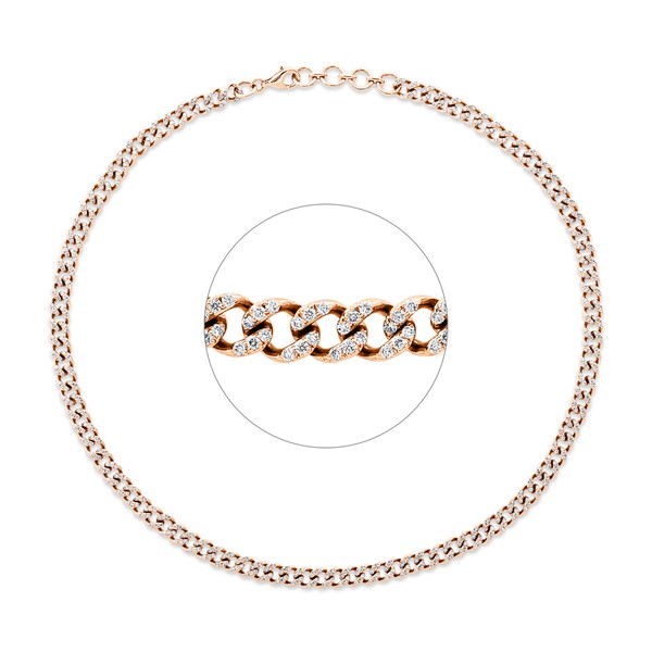 Collier aus 750 Rotgold 582 Brillanten 4.03ct
