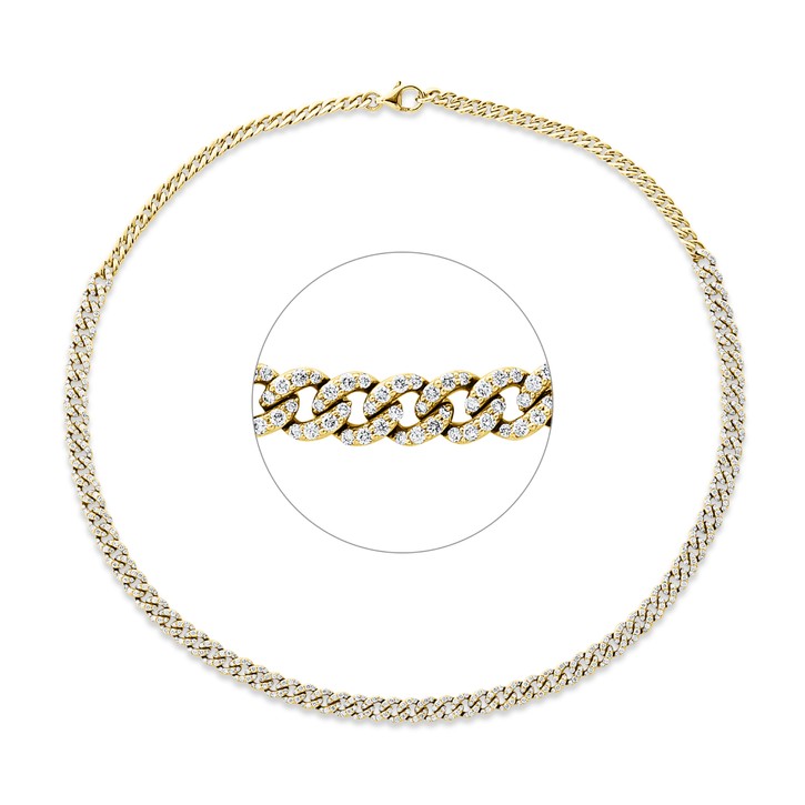 Collier aus 750 Gelbgold 584 Brillanten 3.54ct