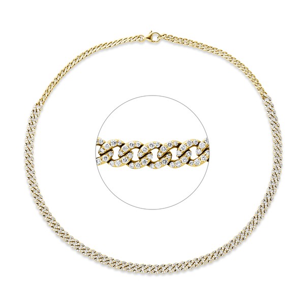 Collier aus 750 Gelbgold 584 Brillanten 3.54ct