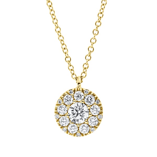 Collier aus 585 Gelbgold 19 Brillanten 0.48ct