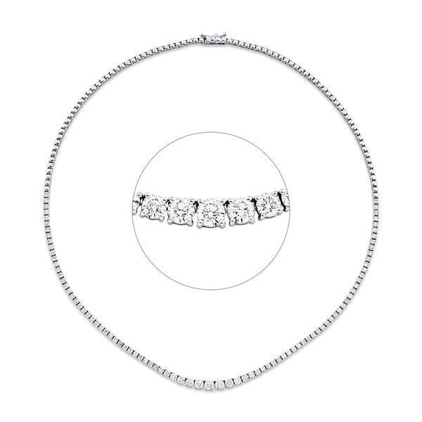 Collier aus 750 Weißgold 87 Brillanten 4.02ct