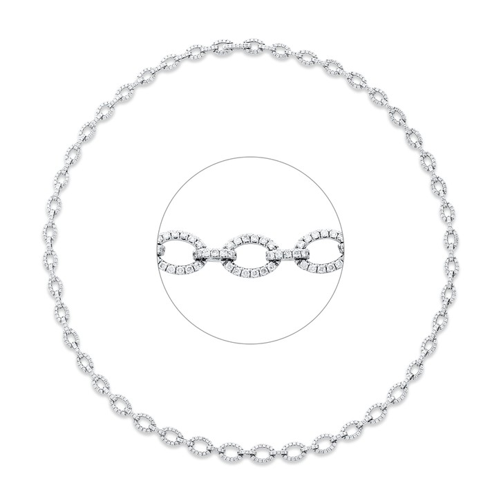 Collier aus 750 Weißgold 707 Brillanten 6.14ct