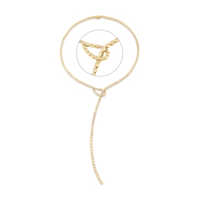 Collier aus 750 Gold Gelbgold 136 Diamanten 25,73ct gelb-VSI L:39,4cm
