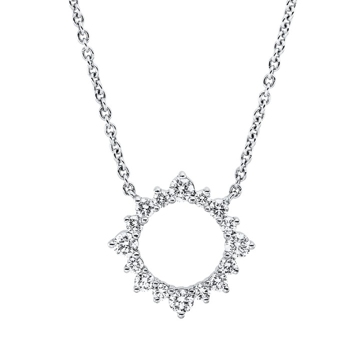 Collier aus 750 Weißgold 16 Brillanten 0.45ct