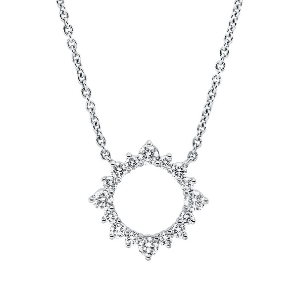 Collier aus 750 Weißgold 16 Brillanten 0.45ct