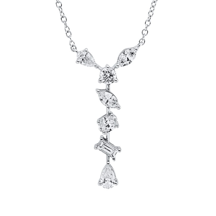 Collier aus 585 Weißgold 7 Brillanten 1.04ct