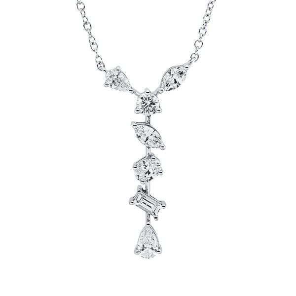 Collier aus 585 Weißgold 7 Brillanten 1.04ct