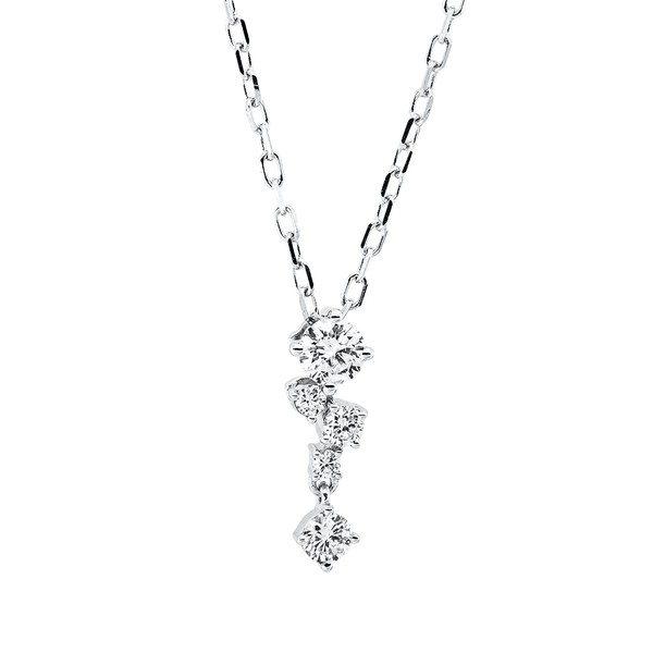 Collier aus 750 Weißgold 5 Brillanten 0.22ct