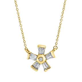 Collier aus 750 Gold Gelbgold 11 Diamanten 0,23ct L:45cm