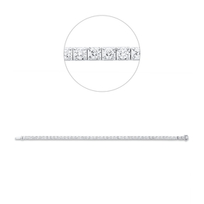Armband aus 950 Gold weiß 47 Brillanten 4,79ct TW-VSI L:18cm