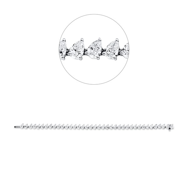 Armband aus 750 Weißgold 38 Diamanten 11.56ct