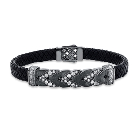 Armband aus 585 Weißgold 27 Diamanten 0,72ct TW-SI L:20,3cm mattiert