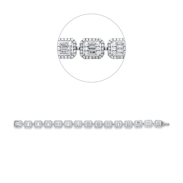 Armband aus 750 Weißgold 470 Brillanten 5.26ct