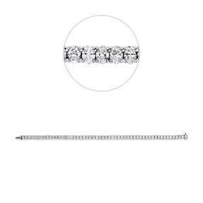 Armband aus 750 Weißgold 54 Diamanten 11,51ct TW-VSI/SI B:4,9mm L:17,8cm