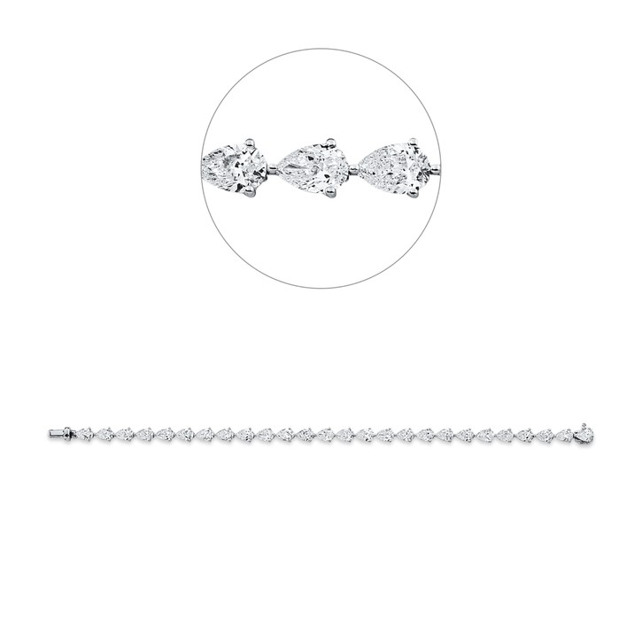 Armband aus 750 Weißgold 26 Diamanten 7.98ct