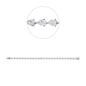 Armband aus 750 Gold Weißgold 26 Diamanten 7,98ct B:4,5mm L:16,5cm