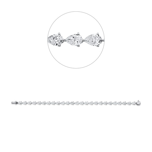 Armband aus 750 Weißgold 26 Diamanten 7.98ct
