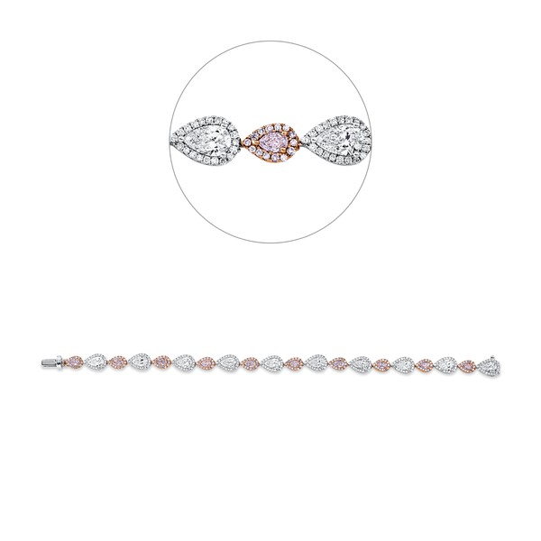 Armband aus 750 Gold weiß rot 360 Brillanten 6.75ct