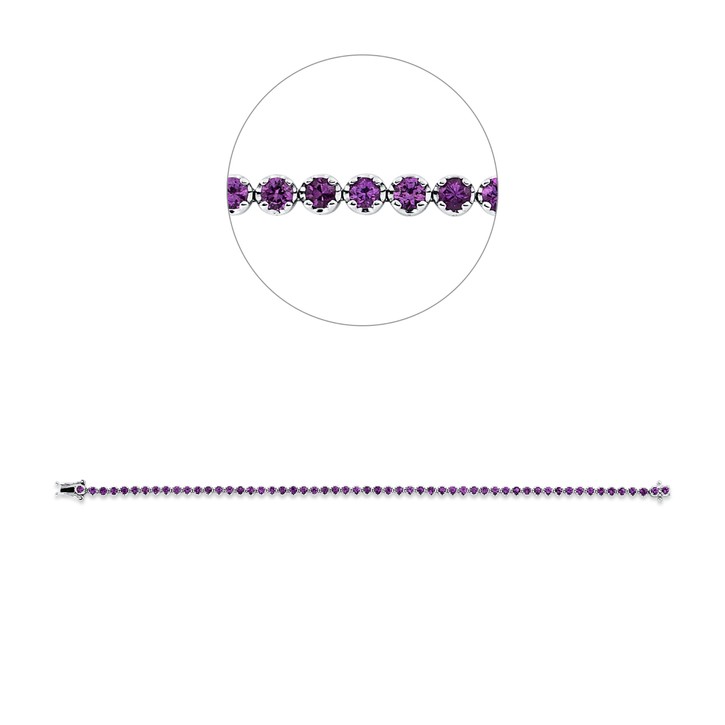 Armband aus 750 Weißgold 56 Saphire