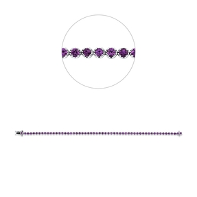 Armband aus 750 Gold Weißgold 56 Saphire 3,45ct pink B:3mm L:17,5cm