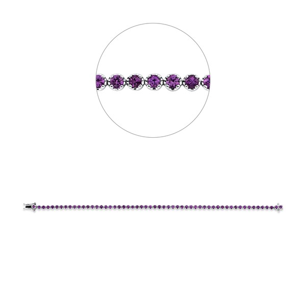 Armband aus 750 Weißgold 56 Saphire