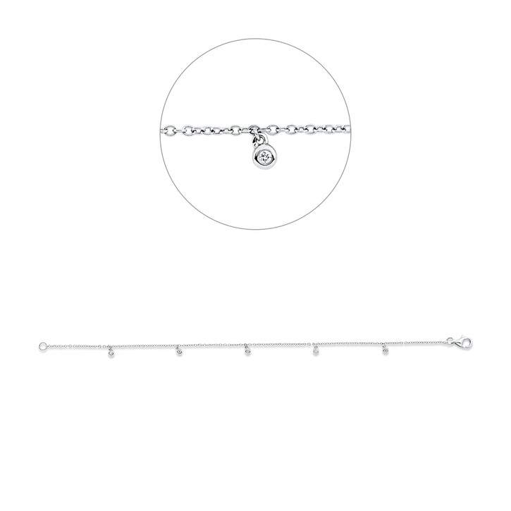 Armband aus 750 Weißgold 5 Brillanten 0.05ct