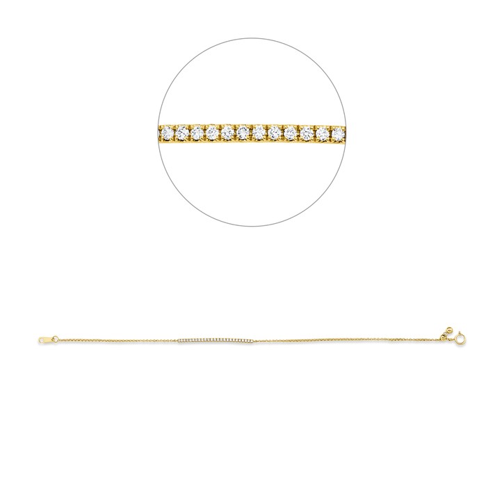 Armband aus 750 Gelbgold 25 Brillanten 0.15ct